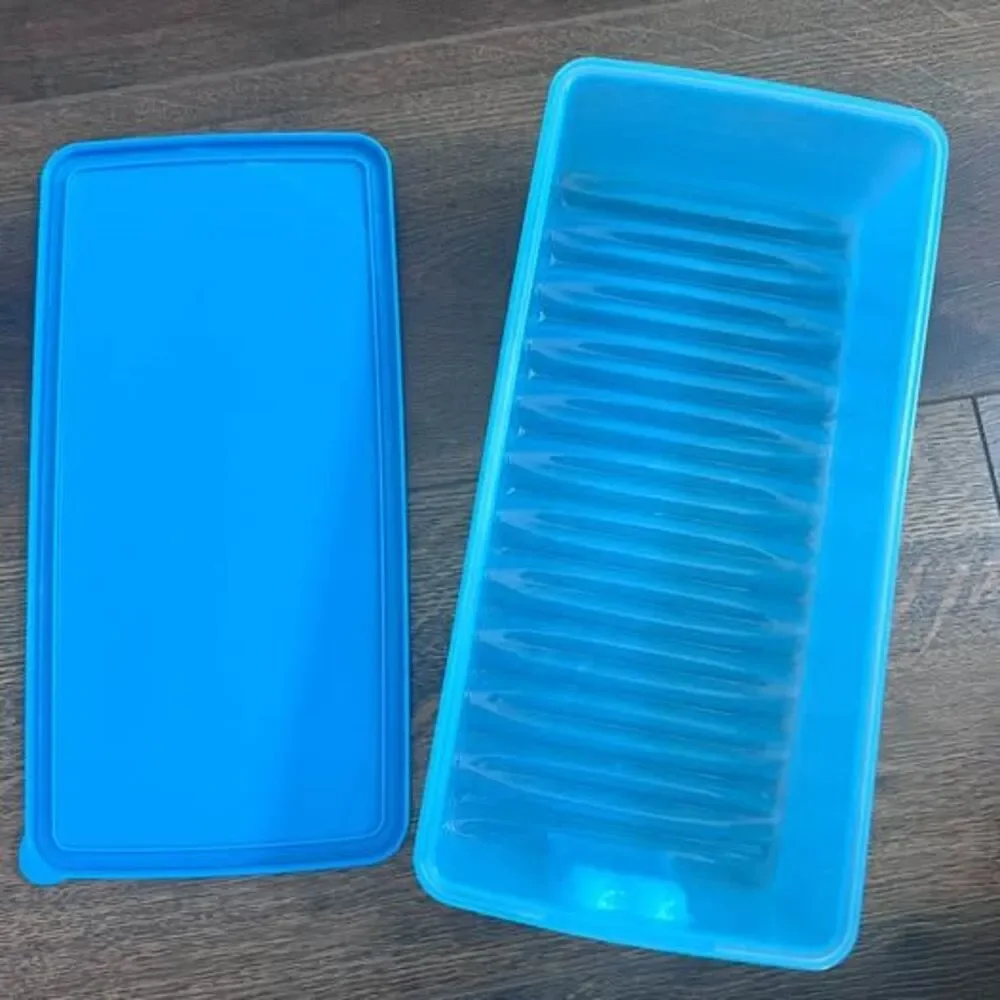 Tupperware FridgeSmart 3-Piece Vented Produce Saver Storage Set – Blue/Teal